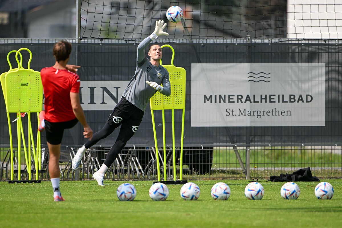 Arbeiten wieder zusammen: Tormanntrainer Sebastian Brandner und Altachs neue Nummer zwei, Tino Casali.⇒gepa