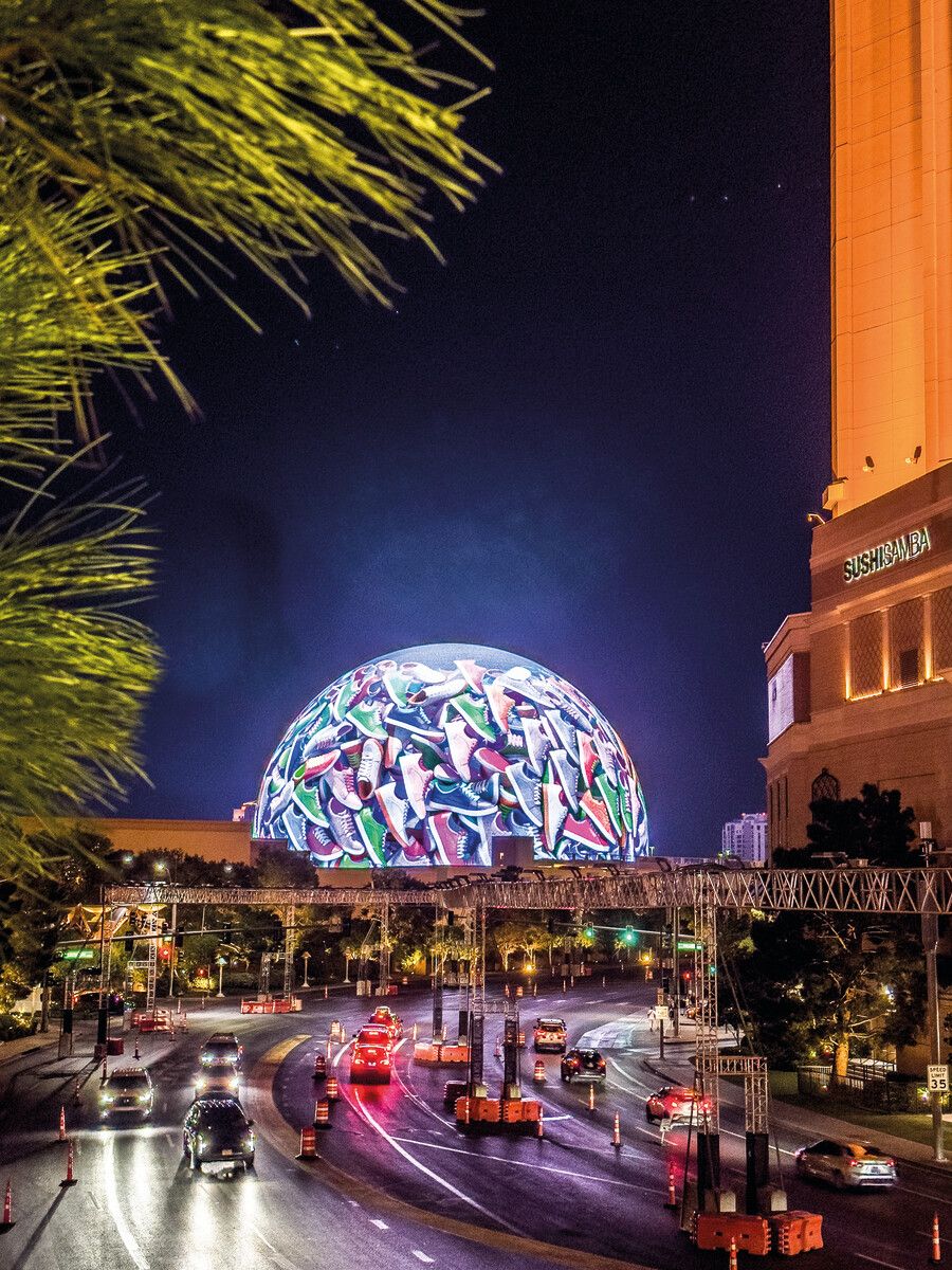 Blick auf die „Sphere“, eine der großen Attraktionen von Las Vegas.⇒Beate Rhomberg (3)