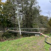 Karrensteg als Behelfsbrücke in Satteins
