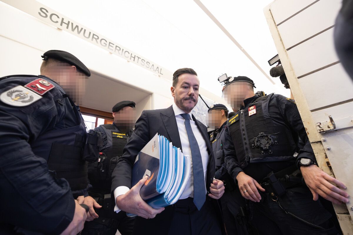 Der erste Prozess gegen Benko fand unter hohem Medienandrang statt. ⇒APA/GRODER