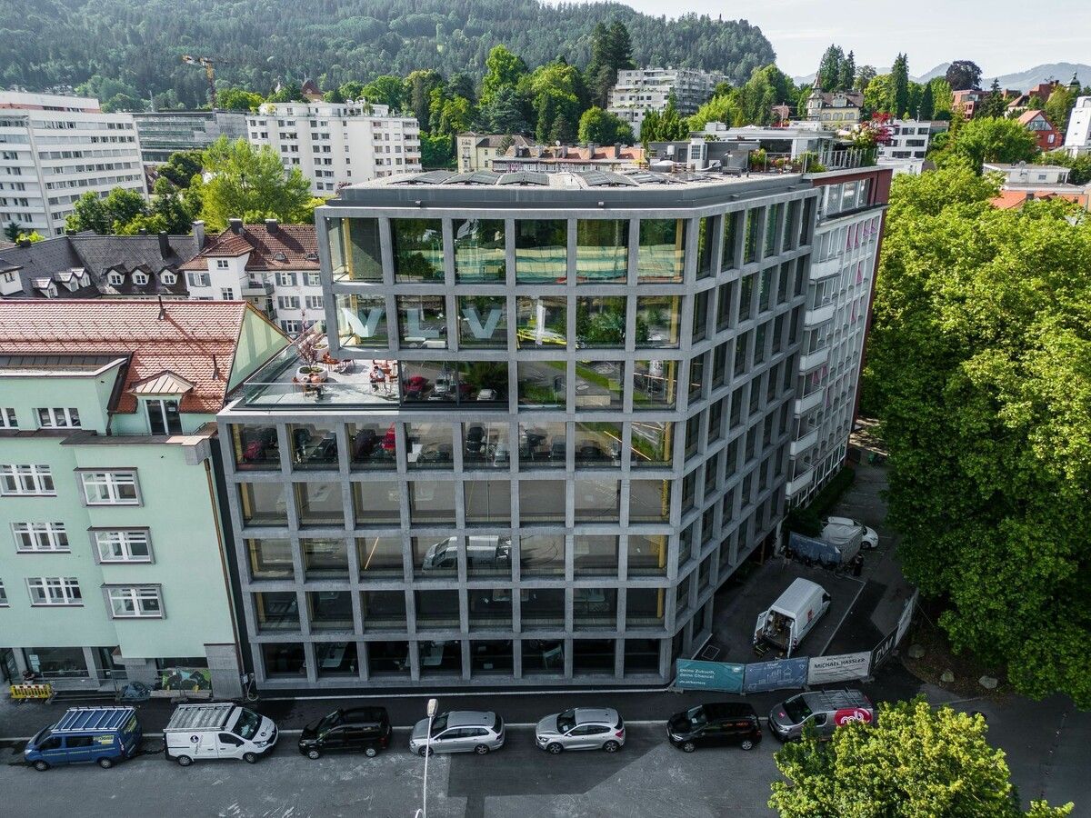 Der Neubau der Vorarlberger Landesversicherung in der Bahnhofstraße. ⇒vn/Steurer