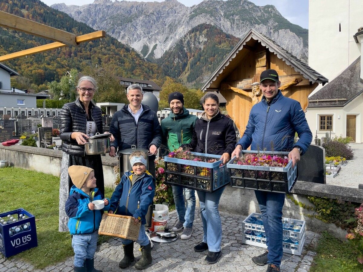 Die Mitglieder des Pfarrgemeinderates freuten sich über die rege Teilnahme (v. l.): Evelyn Stoiser, Thomas Schuler, Andreas Stross, Judith Saler und Daniel Ritter.⇒sto