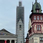 Kirchturm St. Martin wurde eingerüstet