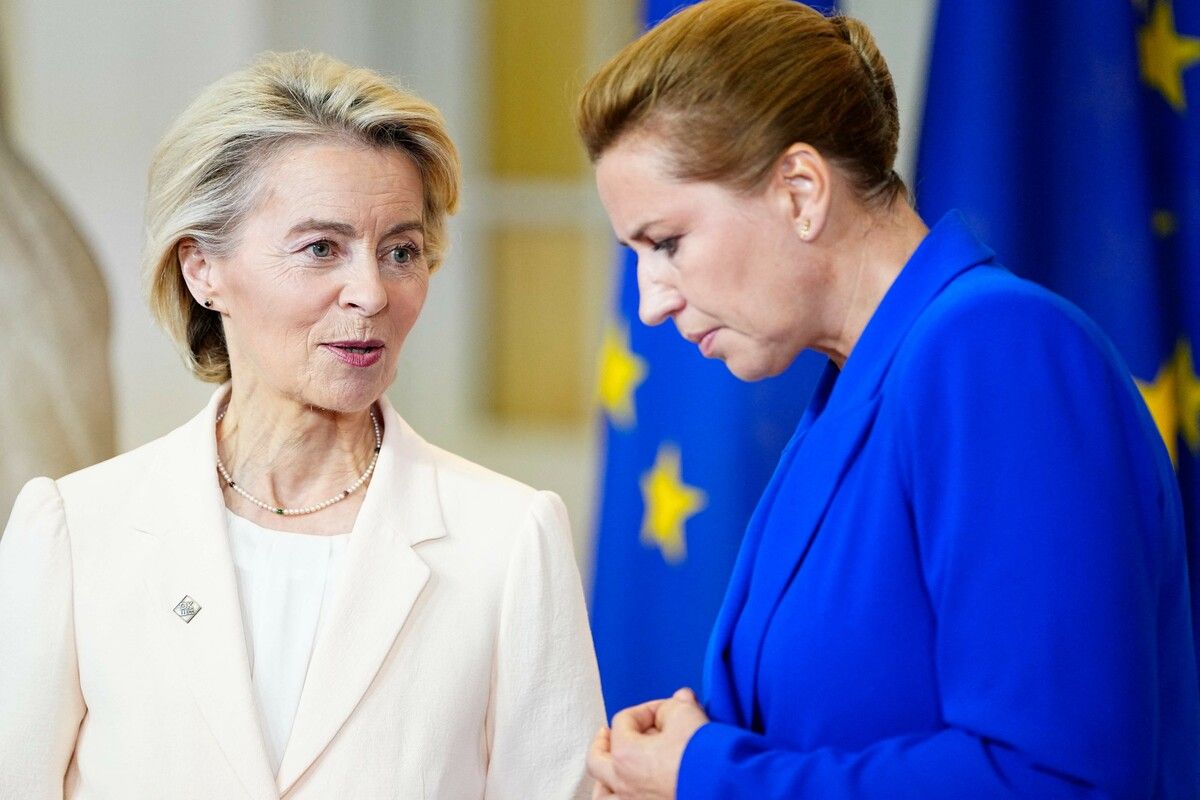 EU-Kommissionspräsidentin Ursula Von der Leyen und die dänische Ministerpräsidentin Mette Frederiksen.⇒AFP