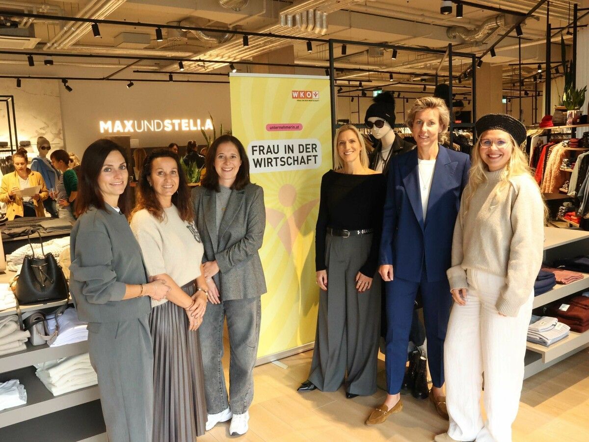 FiW-Vizepräs. Jennifer Bitsche, GF Karin Furtner, Vizepräs. Andrea Längle, Bezirksvertreterin Desiree Riedlsperger, Obfrau Carina Pollhammer und Madeleine Wagner (WKV).⇒Arno Meusburger (2)