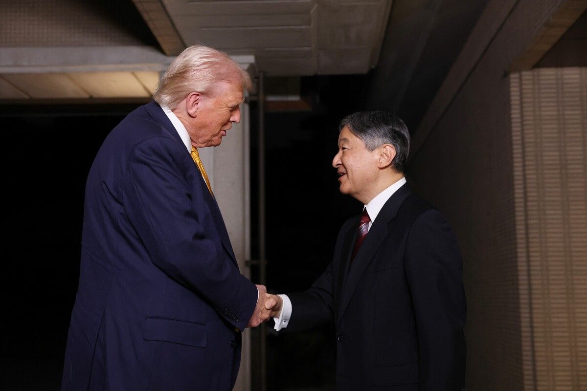 Gestern wurde Donald Trump in Japan von Kaiser Naruhito empfangen. ⇒AFP