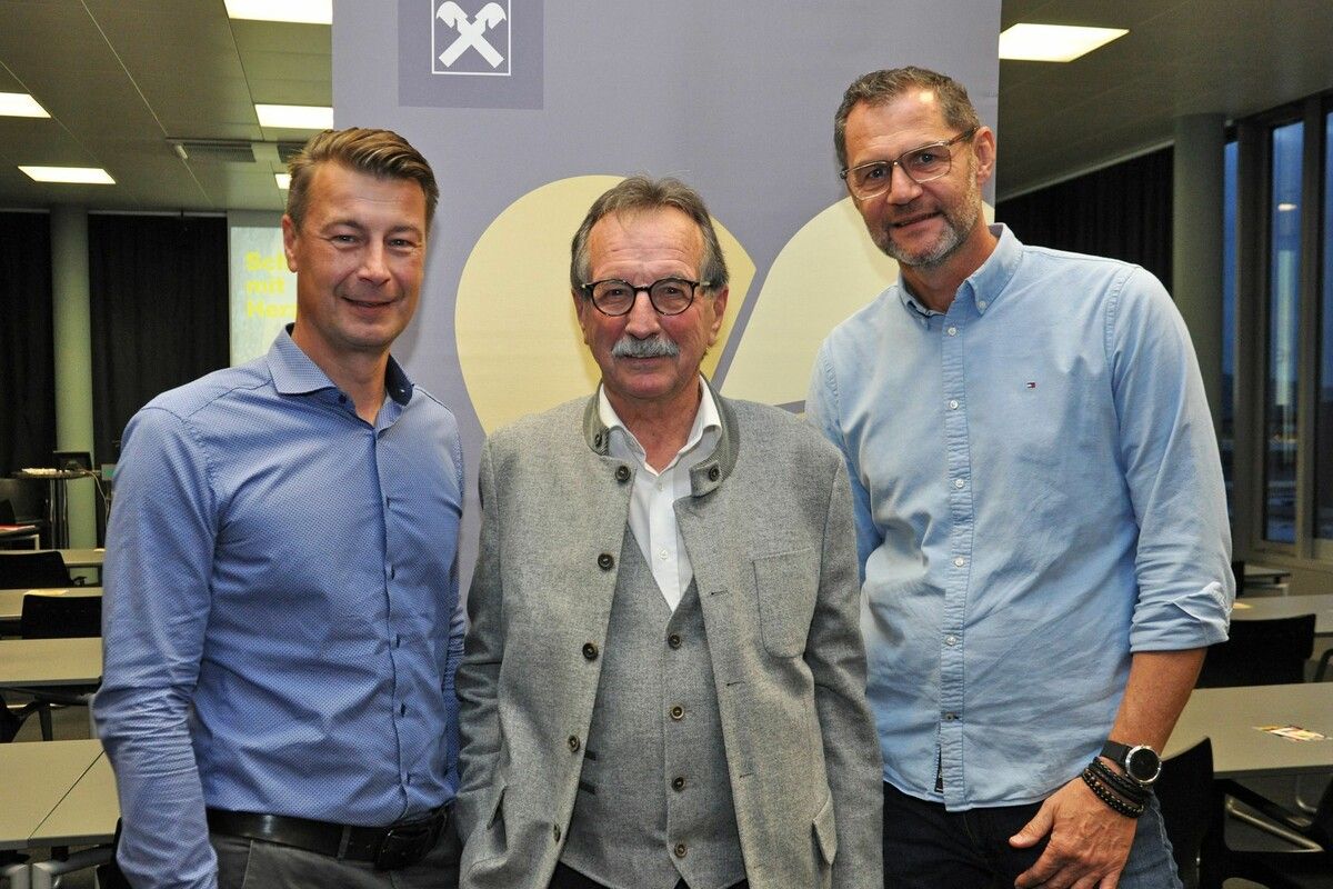 Jürgen Winder, Kom.-Rat Walter Eberle und Roman Giesinger.
