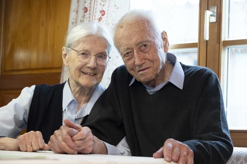 Kaspar und Armella Metzler aus Bizau sind seit 72 Jahren ein Paar. ⇒VN/PR