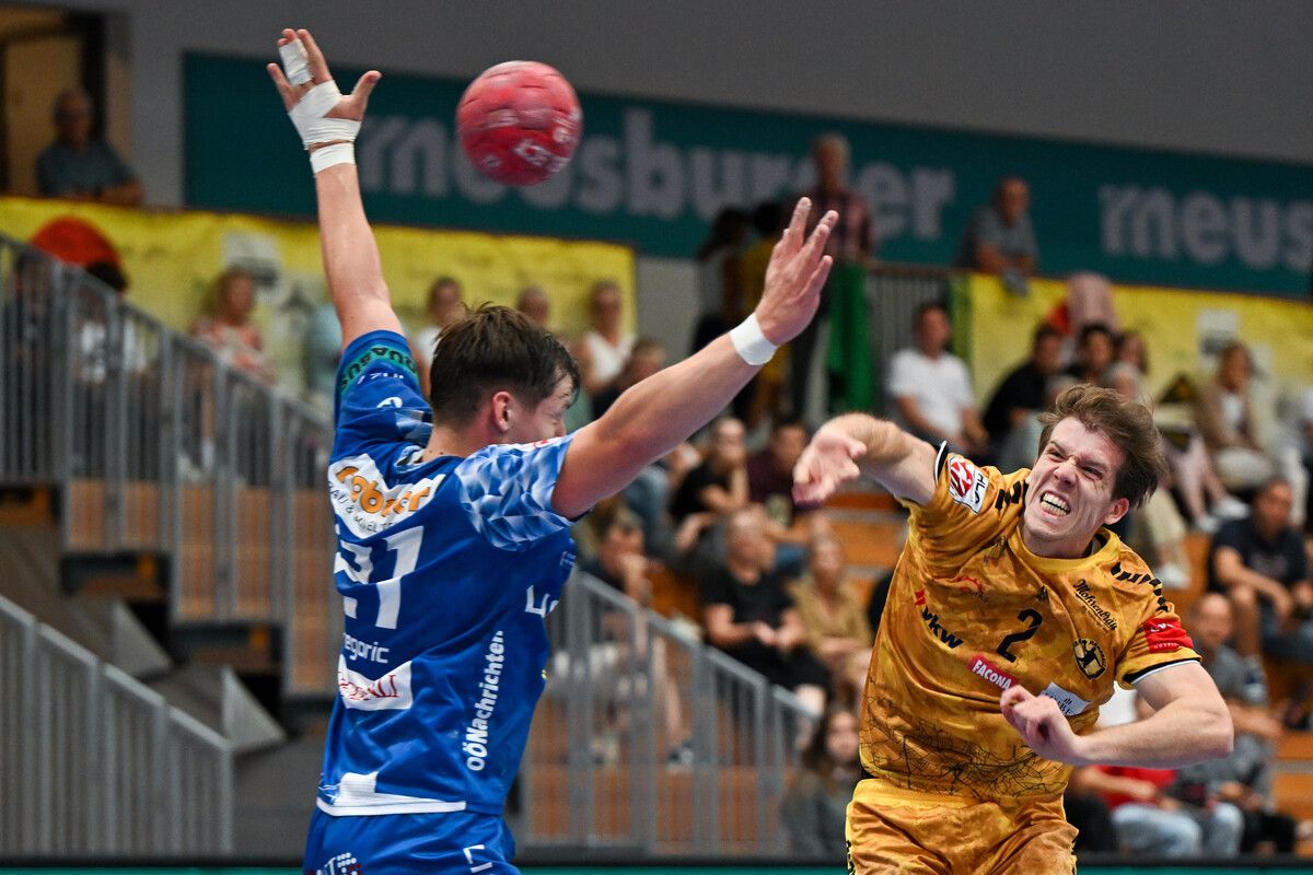 Louis Mönch und Bregenz Handball wollen gegen Spitzenreiter Ferlach in die Erfolgsspur zurückkehren.⇒GEPA