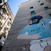 Streit um Maradonas Wandbild in Neapel entbrannt