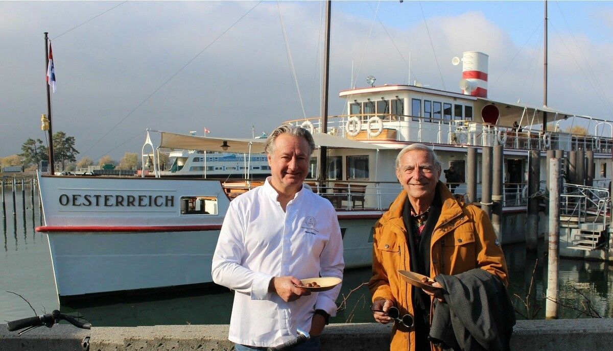 Mit dem Gansl-Essen auf der Oesterreich haben Jürgen Zimmermann und Haubenkoch Heino Huber einen echten Volltreffer gelandet.⇒Peter Strauss