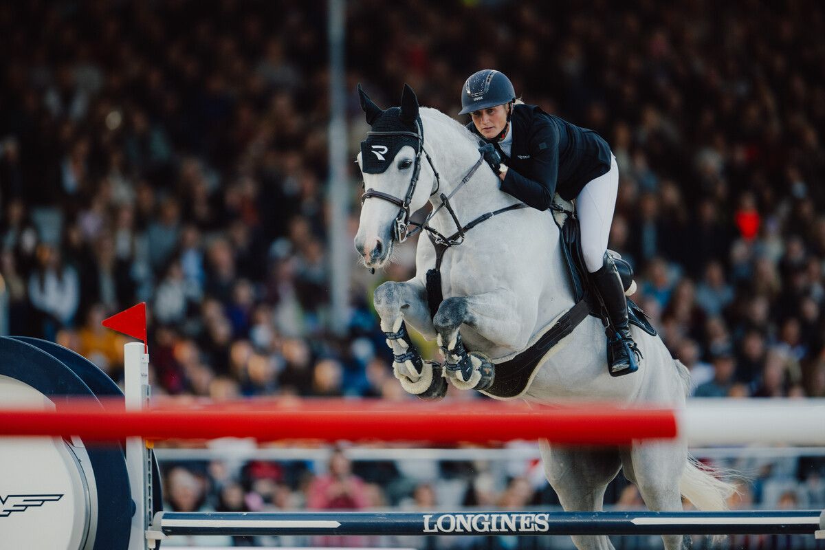 Mit ihrem Olympiapferd Colestus blieb Katharina Rhomberg in Rom ohne Abwurf.⇒gepa
