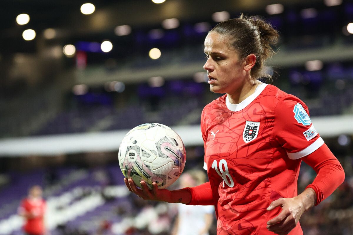 Nach 126 Spielen im Teamtrikot ist Schluss: Laura Feiersinger.⇒gepa