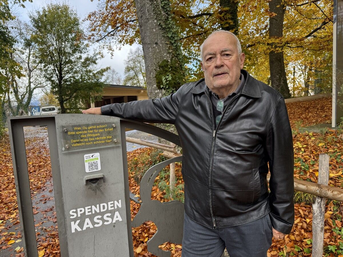 Wolfgang Burtscher ist über die ausbleibenden Spenden für den Wildpark besorgt. ⇒ VOL/Strobel (4)