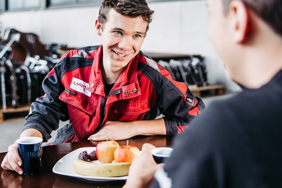 Andre Ganahl schließt im März seine Lehre zum Stahlbautechniker beim Baggeranbaugeräte-Hersteller Martin ab.⇒Frederic Sams
