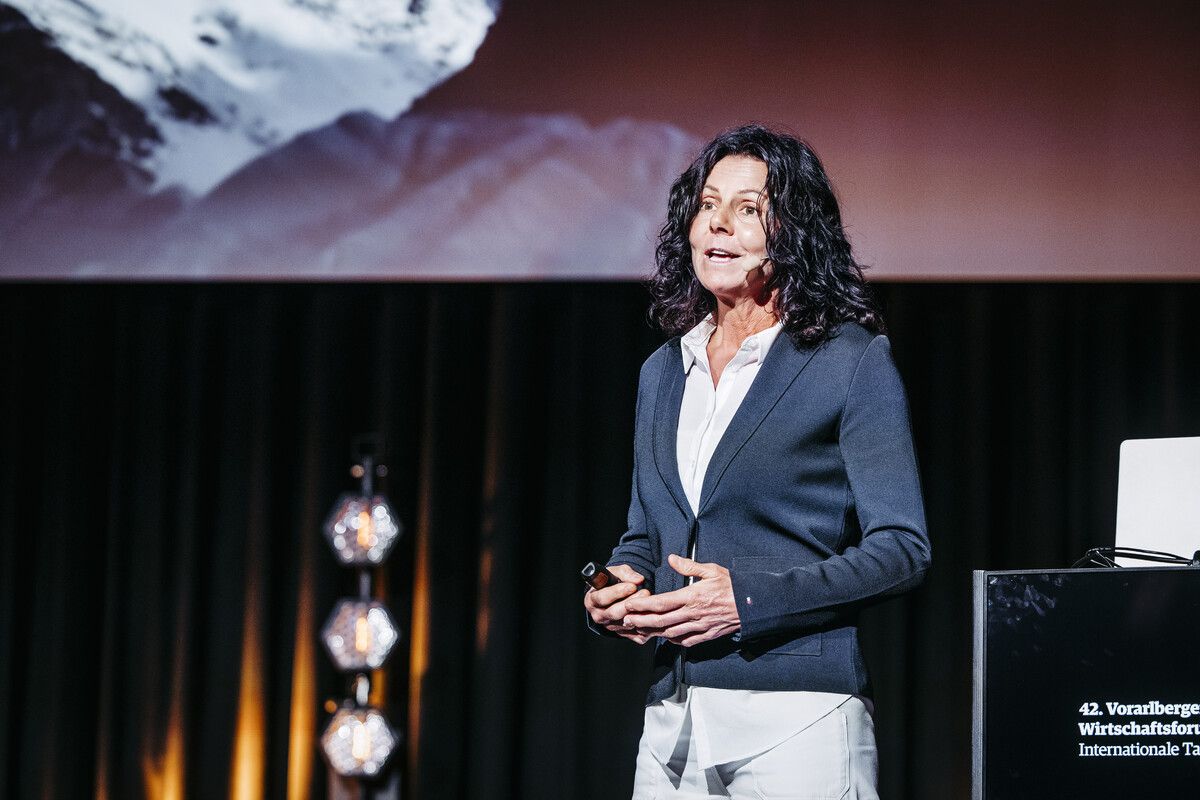 Bei Gerlinde Kaltenbrunner spricht die Liebe zu Fels und Eis aus jedem ihrer Worte.