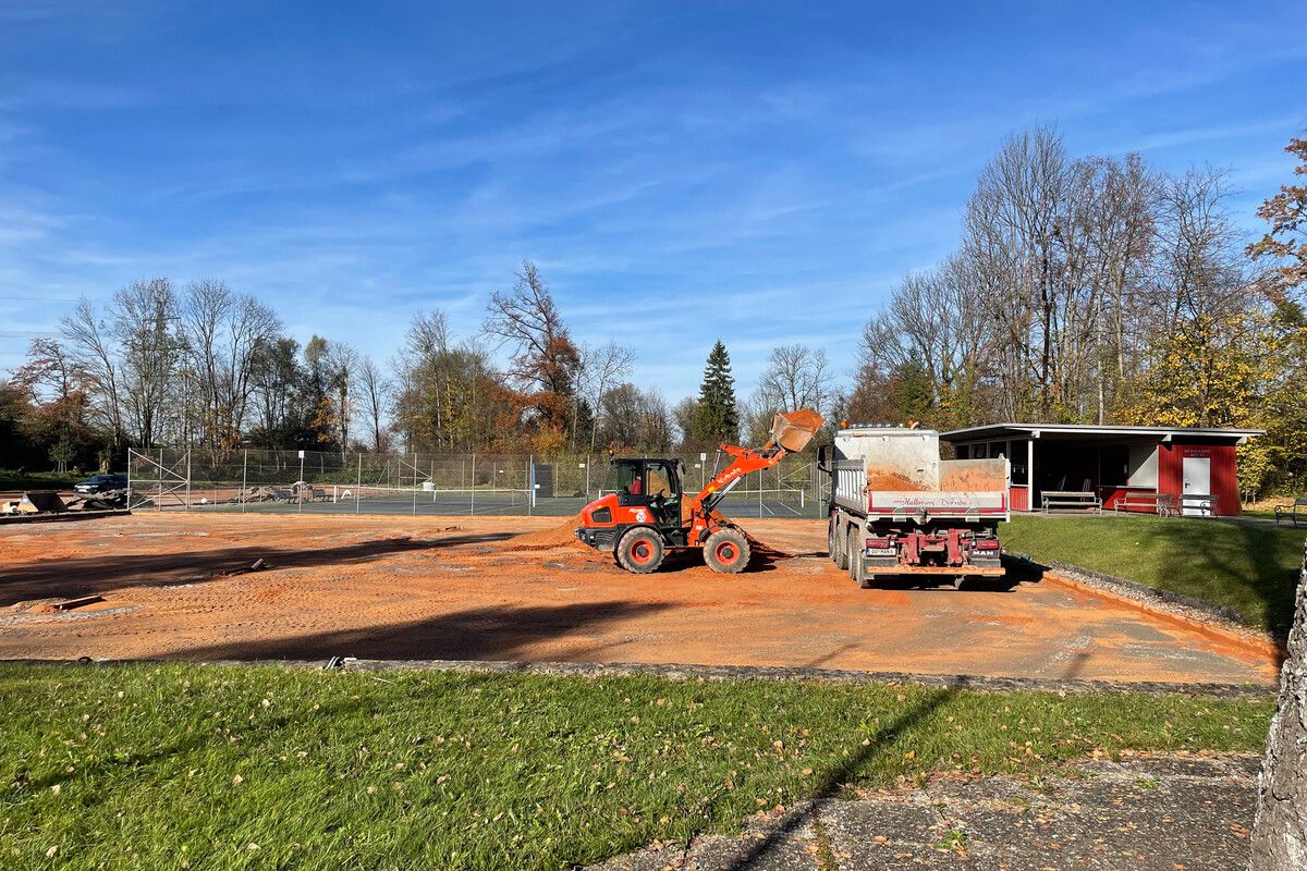 Beim UTC Dornbirn rollen derzeit die Bagger. ⇒stadt dornbirn