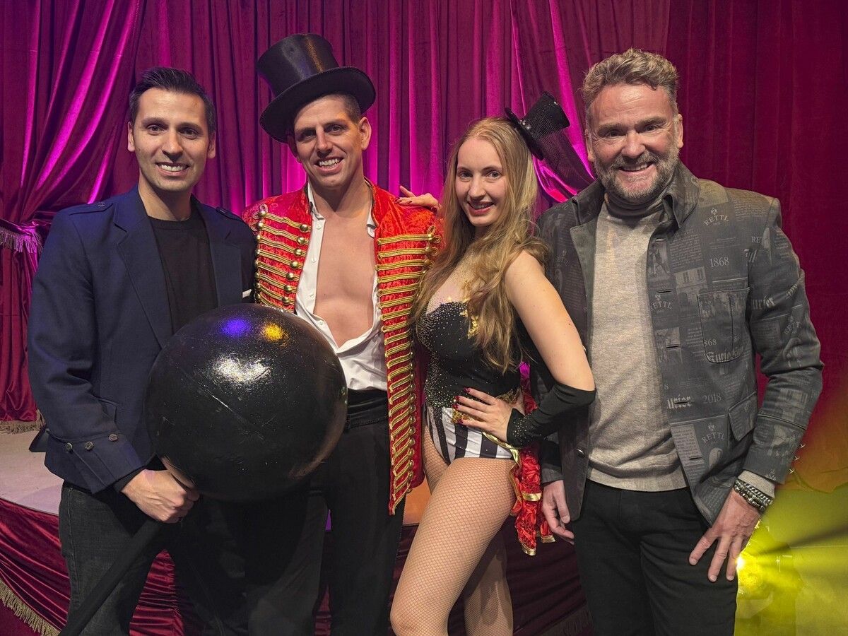 Christian Stadler, Chris Kiliano, Aaliyah Zhoura und Harald Otti feierten einen fulminanten Abend.⇒Franc