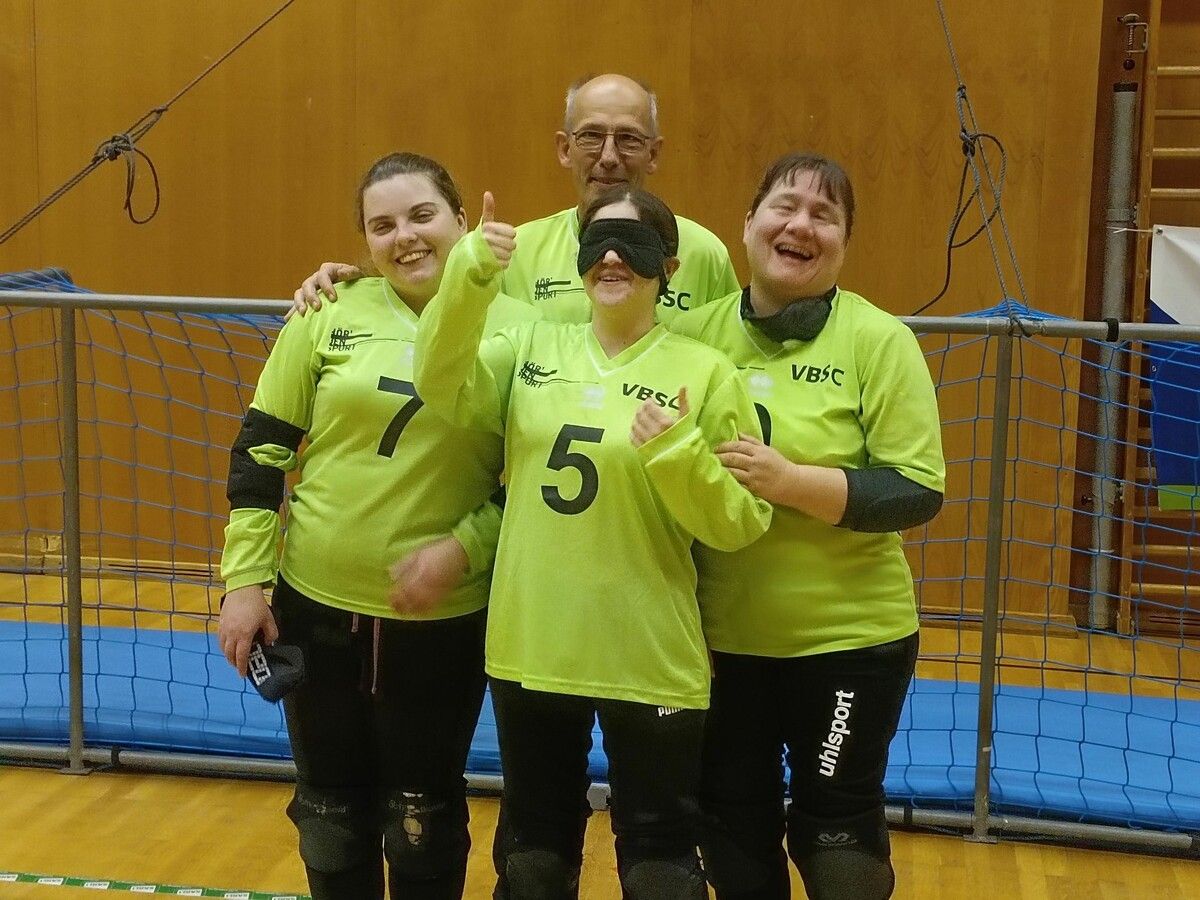 Das VBSC-Damen-Team freute sich über den zweiten Platz beim Torball-Turnier.⇒cth
