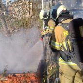 Brand auf Friedhof  in Nüziders