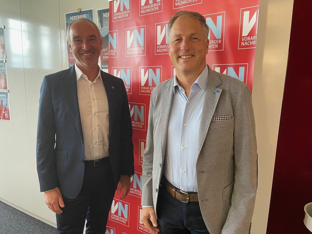 Die GreCo-Vorarlberg-Manager Jürgen Gmeiner und Herwig Ganahl: „Können wir für unsere Kunden die richtigen Pakete schnüren.“ ⇒VN