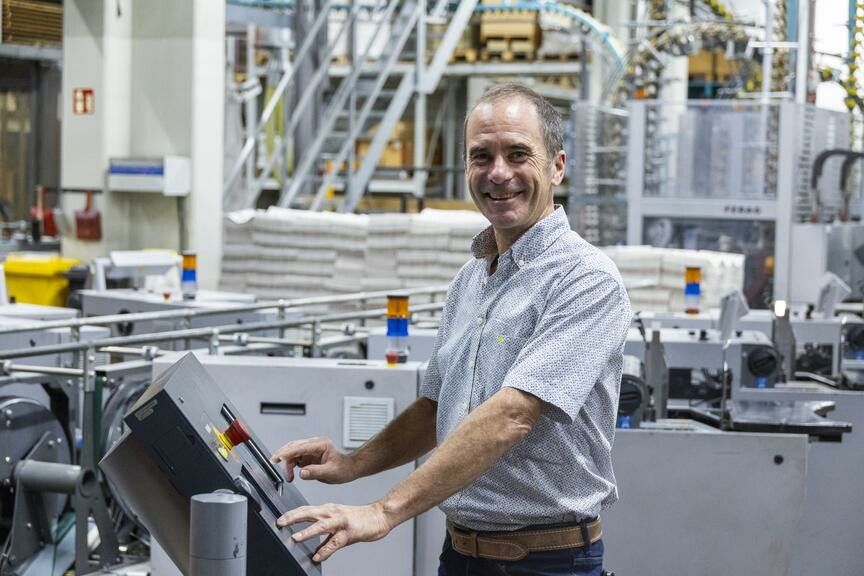 Die Hauptaufgabe von Hubert Klaus ist, dass alle Zeitungen korrekt hinausgehen.