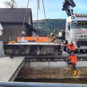 Stadt Feldkirch testet mobile Brücke