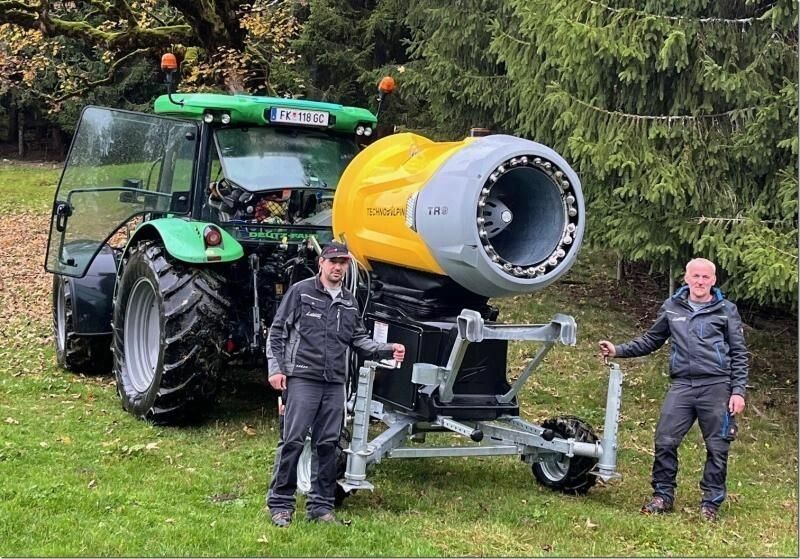 Die neue Beschneiungsanlage steht für den Einsatz in Laterns bereit.⇒vn/tk (2)
