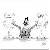 Zwischen den Sesseln!