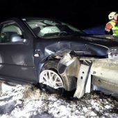 Gegen die Leitplanke