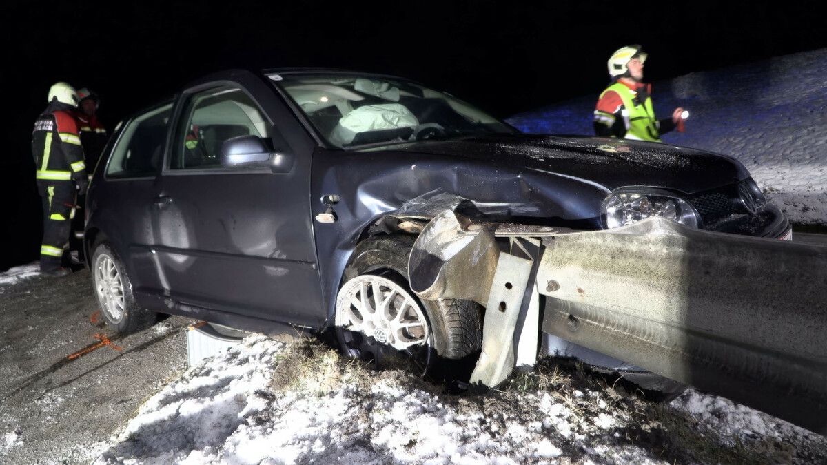 Gegen die Leitplanke