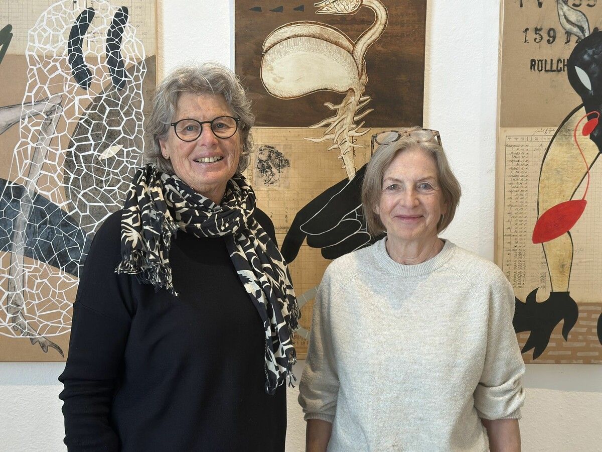 Heidi Comploj und Lisa Althaus freuen sich über die gelungene dialogische Zusammenarbeit. ⇒bi (2)