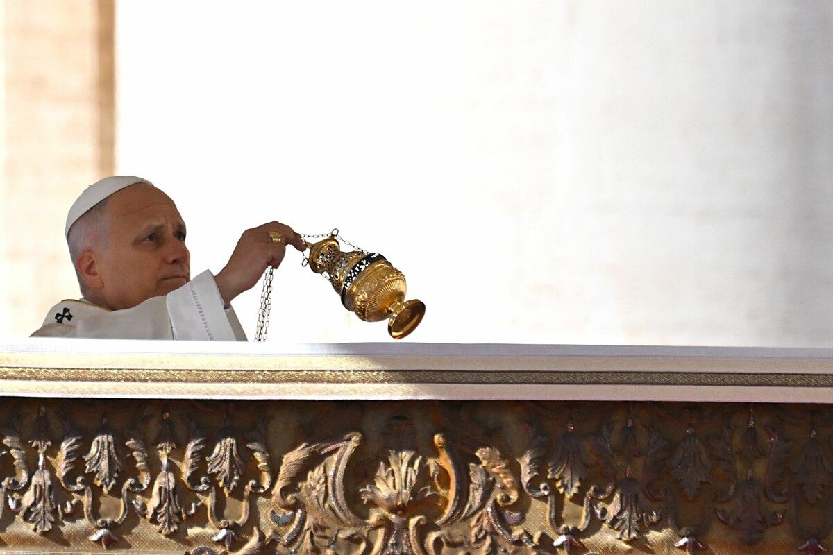 Leo XIV. hatte das Schreiben am Ende eines großen Gottesdiensts angekündigt. ⇒AFP