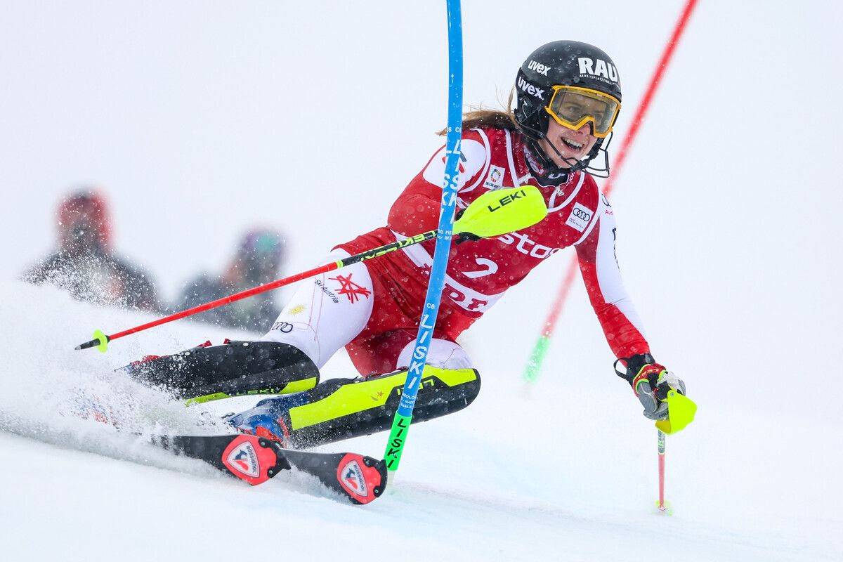 Letztes Jahr startete Katharina Liensberger mit einem zweiten Rang beim Levi-Slalom in die Saison.⇒GEPA