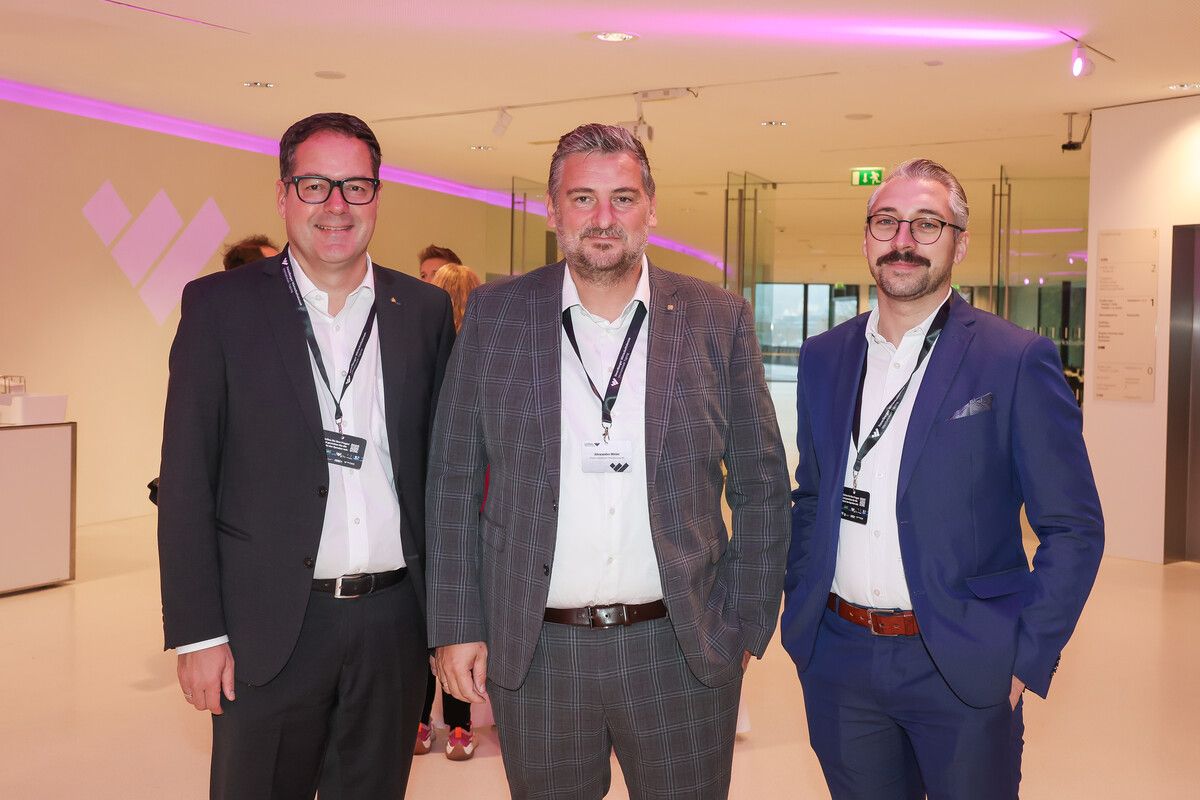Martin Jäger (Sparkasse), Alexander Meier und Adrian Kampel (Wiener Städtische).