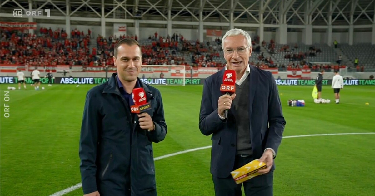 Michael Liendl (l.) als Experte an der Seite von Rainer Pariasek.⇒VN