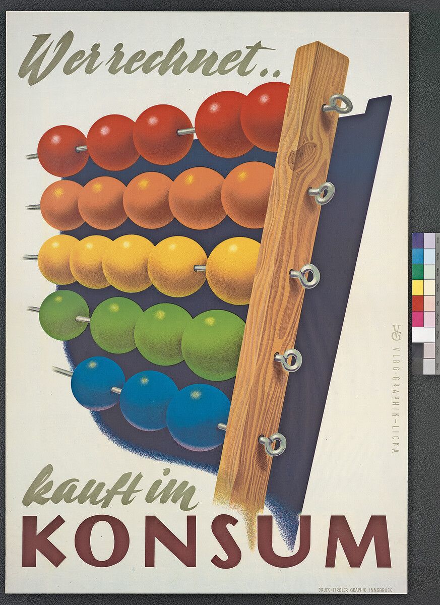 Nach dem Zweiten Weltkrieg stiegen die Mitgliederzahlen wegen der angebotenen Rückvergütung, die in der Regel zwischen 1,5 und 3 Prozent lag.⇒Plakatsammlung Wirtschaftsarchiv Vorarlberg, Sylvester Licka, P/4172; Ansichtskartensammlung, ⇒Vorarlberger Landesbibliothek; Oskar Spang, Stadtarchiv Bregenz