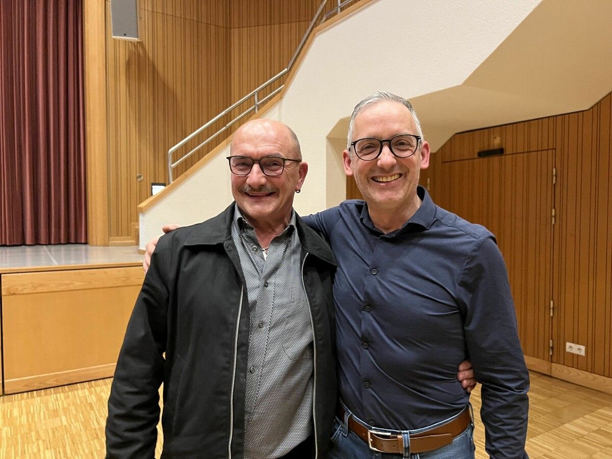 Obmann Hannes Brandner (l.) und Regisseur Enrico Lunardi.