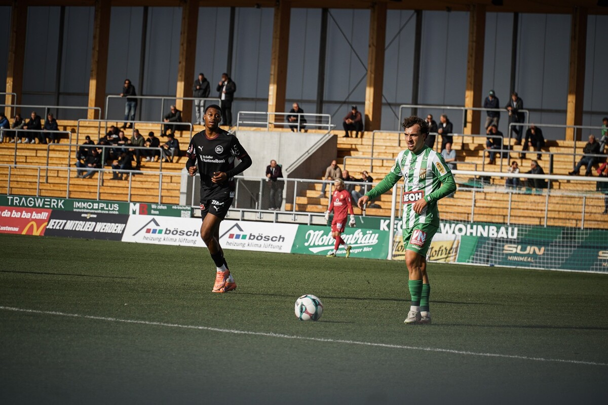 Sacha Delaye und Austria Lustenau unterlagen in einem Testspiel dem Schweizer Erstligisten FC St. Gallen mit 0:3 (0:1).⇒SCA/Hadzic