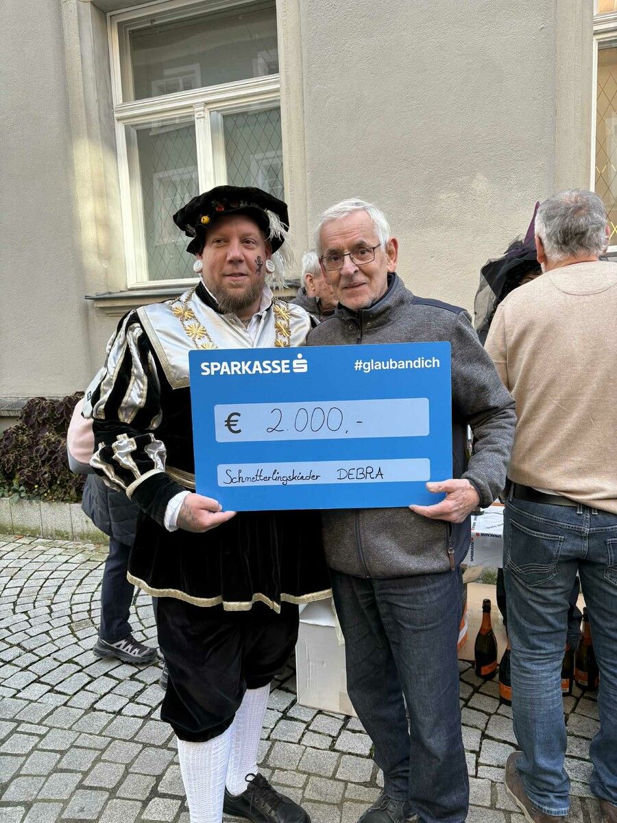 Spältabürger Feldkirch-Präsident Matthias Fazekas mit Quadro Ernst.