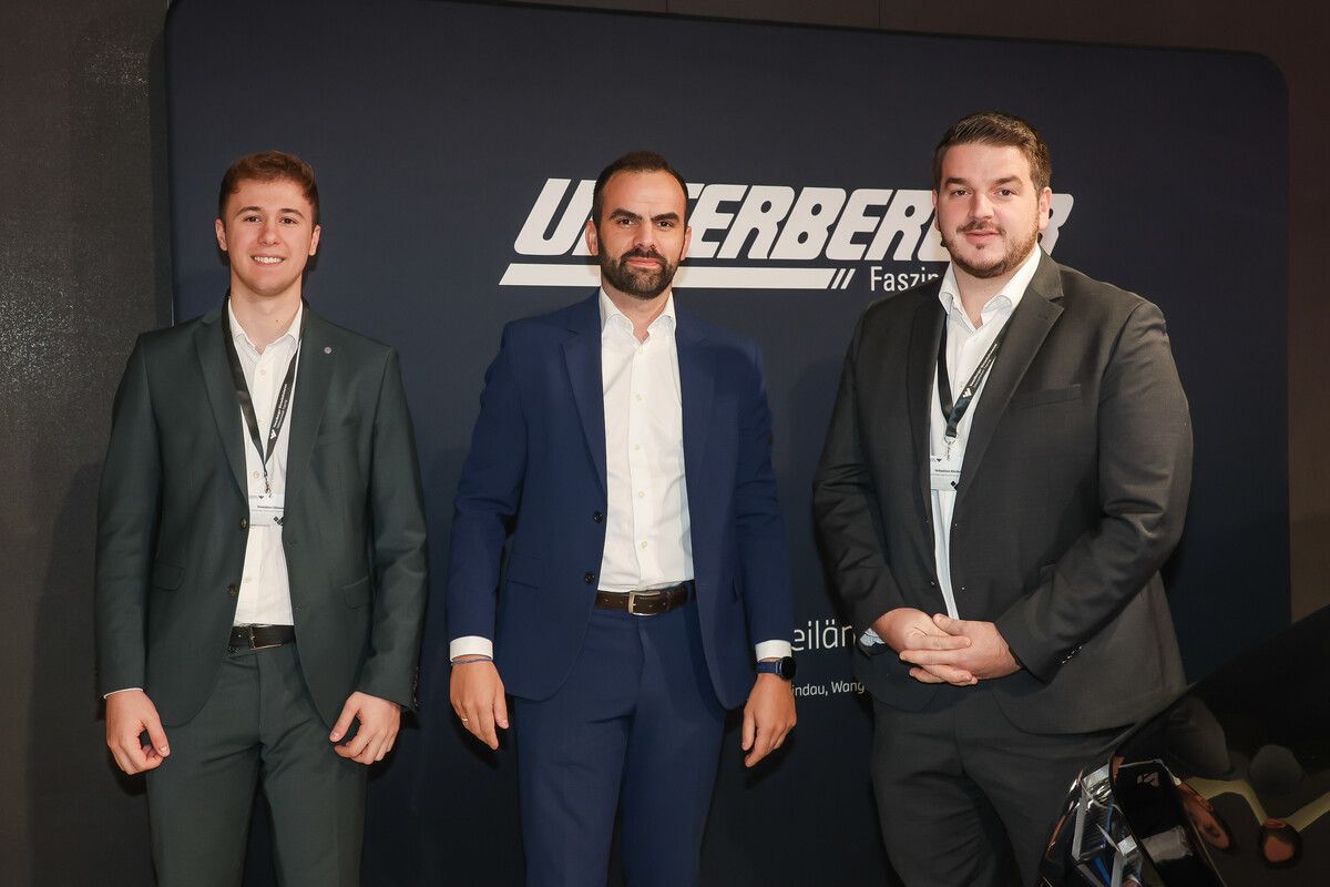 Team von BMW Unterberger: Sandro Topalovic, Leandros Tsohataridis und Sebastian Büchel.