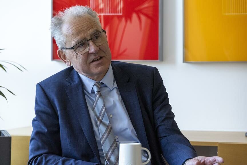 Vorstandschef Germann: „Empfehlen den PV-Kunden, den Eigenverbrauch zu optimieren.“ ⇒VN/Paulitsch