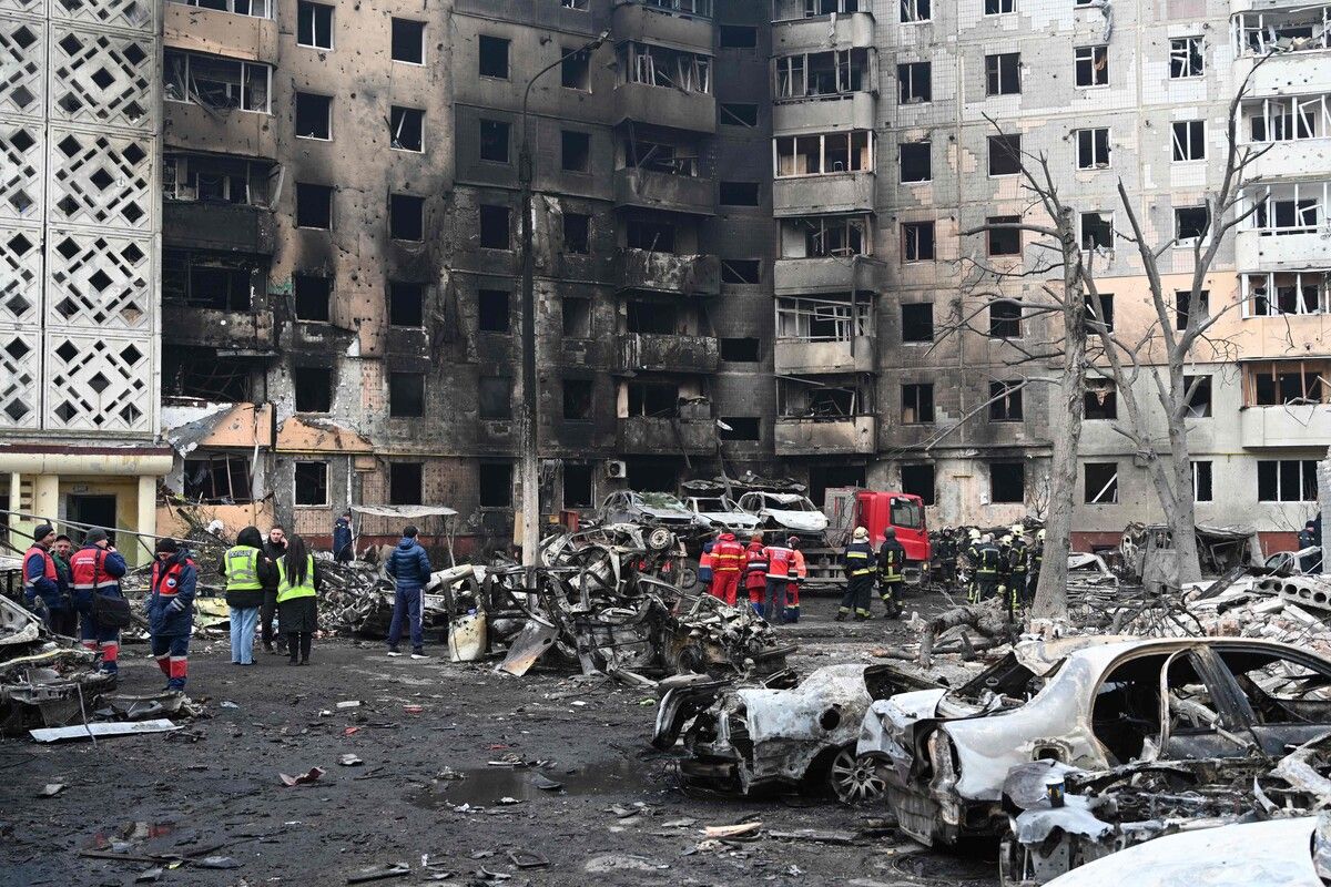 Zwei neunstöckige Gebäude wurden getroffen, mindestens 25 Menschen starben.⇒AFP