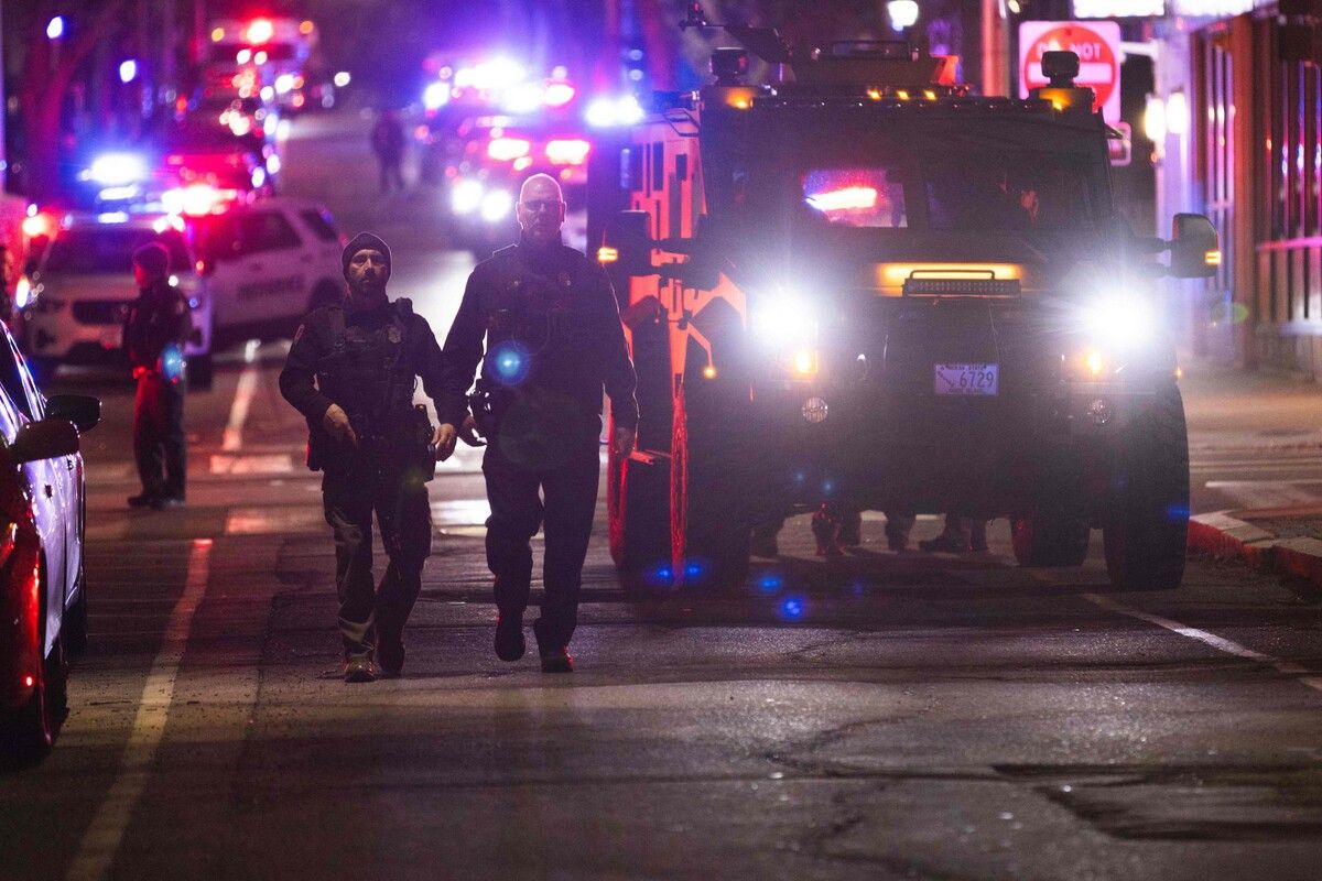 400 Polizisten waren nach dem Schussattentat in Rhode Island im Einsatz.⇒AFP