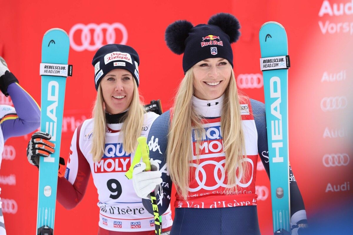 Auch die Skistars Cornelia Hütter und Lindsey Vonn setzen auf Head.