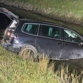 Kontrolle verloren: Pkw landete im Kanal bei Hohenems
