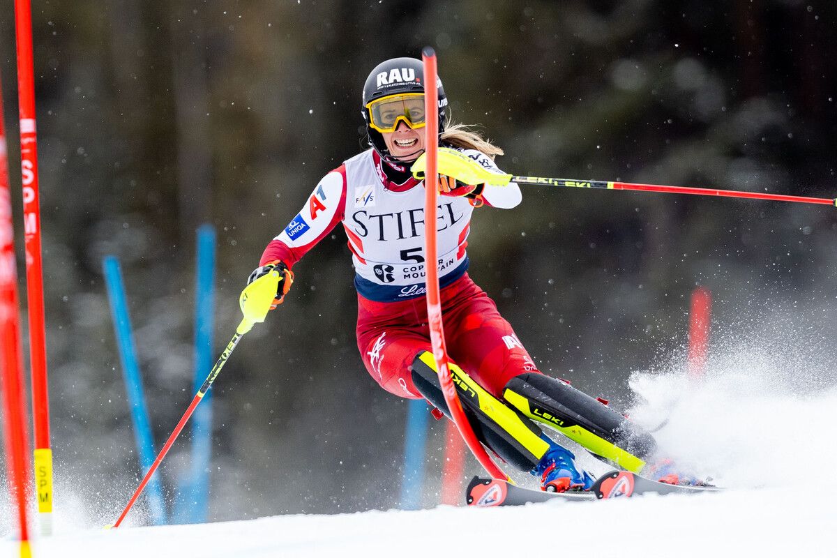 Die Göfnerin Katharina Liensberger fiel als Halbzeit-Dritte noch auf Rang sechs zurück und muss weiter auf das erste Stockerl in dieser Saison warten.⇒GEPA