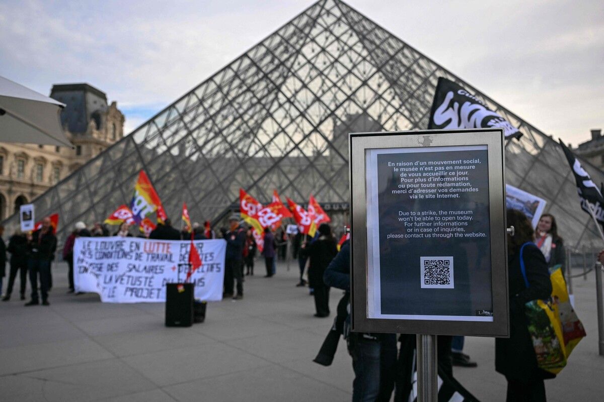 Die Louvre-Angestellten haben gestern beschlossen, weiter zu streiken.⇒AFP