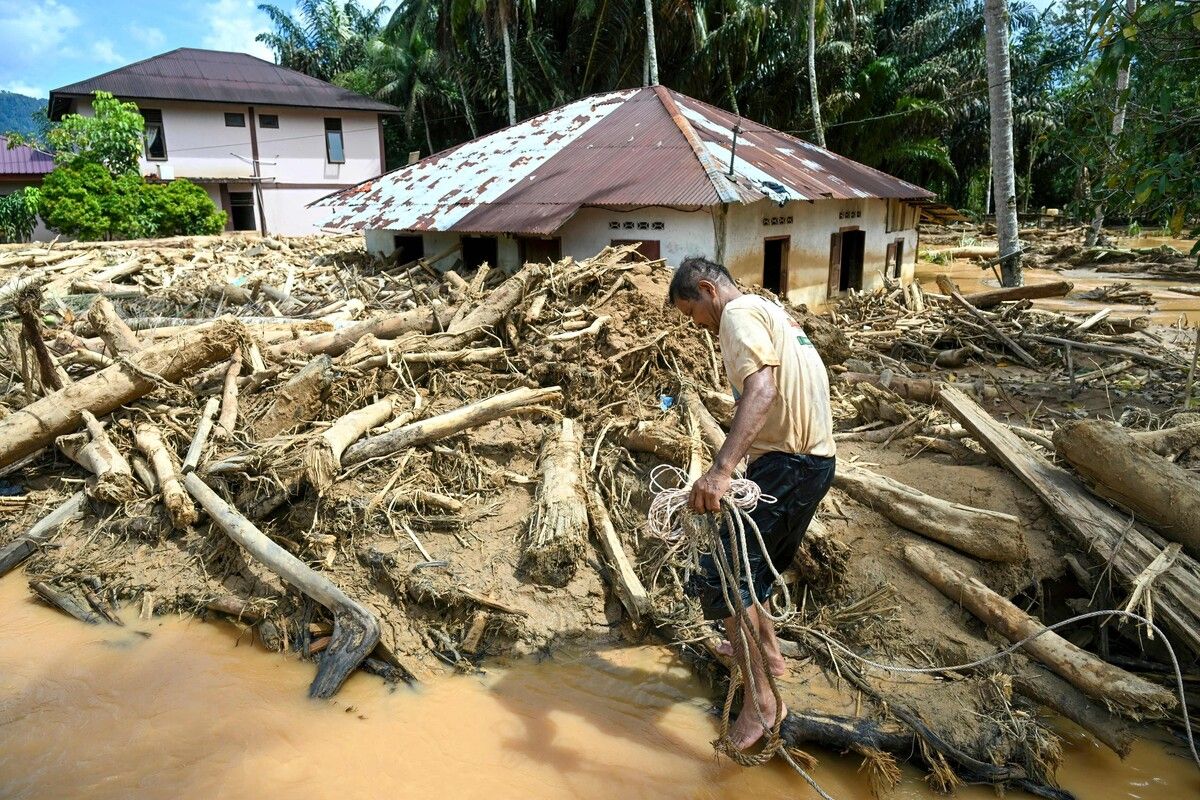 Dörfer auf der Insel Sumatra sind noch immer schwer zu erreichen.⇒AFP