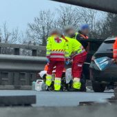 Auffahrunfall mit mehreren ­Fahrzeugen auf der A14